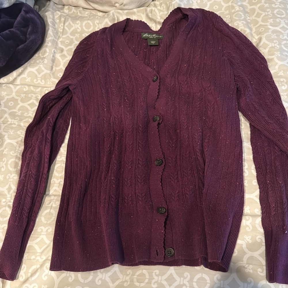 Eddie Bauer Women's v neck cardigan Sweater